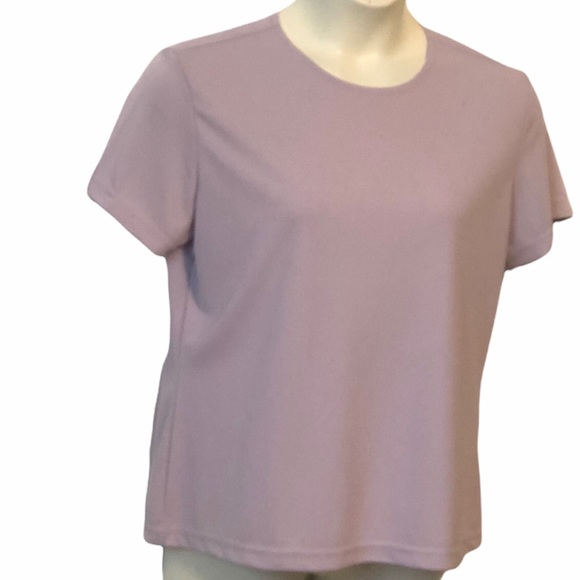 Kathy Ireland vintage women’s purple lavender short sleeve top size L - Picture 3 of 12